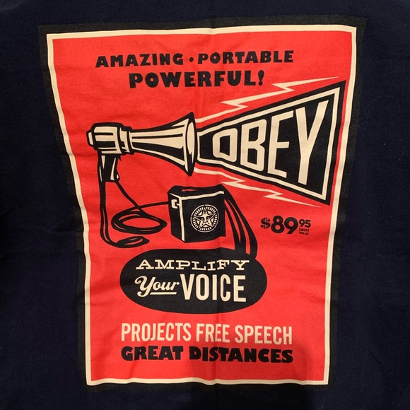 Obey T Shirt Free Speech BLM - Picture 1 of 2